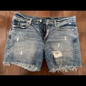 Lucky Jeans Boyfriend Short- acid wash/ distressed